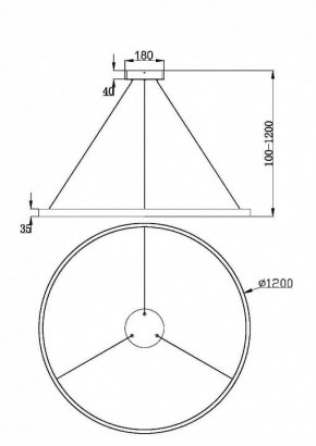 Подвесной светильник Maytoni Rim MOD058PL-L65BS3K в Уфе - ufa.mebel24.online | фото 4