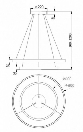 Подвесной светильник Maytoni Rim MOD058PL-L74BS4K в Уфе - ufa.mebel24.online | фото 7