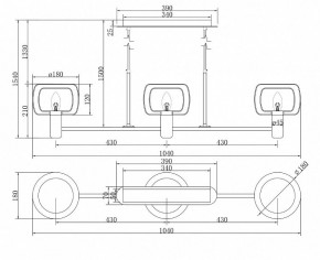 Подвесной светильник Maytoni Vision MOD411PL-03G в Уфе - ufa.mebel24.online | фото 6