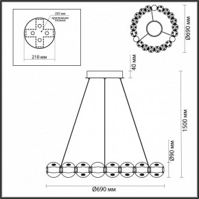 Подвесной светильник Odeon Light Crystal 5008/60L в Уфе - ufa.mebel24.online | фото 6