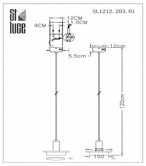 Подвесной светильник ST-Luce Oltarno SL1212.203.01 в Уфе - ufa.mebel24.online | фото 4