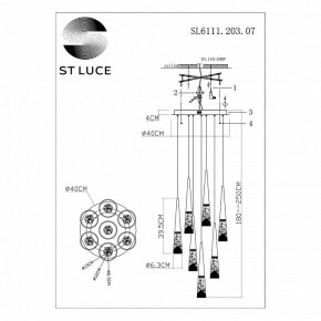 Подвесной светильник ST-Luce Sollen SL6111.203.07 в Уфе - ufa.mebel24.online | фото 3