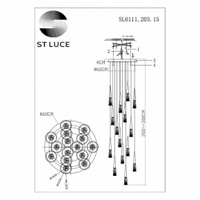 Подвесной светильник ST-Luce Sollen SL6111.203.15 в Уфе - ufa.mebel24.online | фото 3