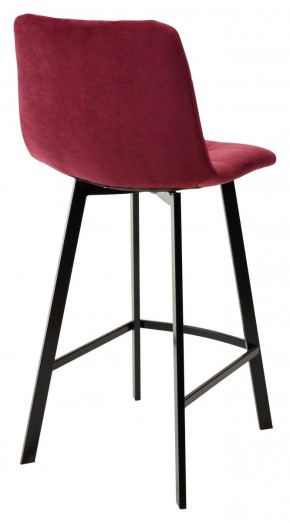 Полубарный стул CHILLI-QB SQUARE винный #16, велюр / черный каркас (H=66cm) М-City в Уфе - ufa.mebel24.online | фото 6