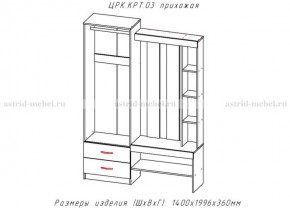 КРИТ-3 Прихожая (Анкор темный/Анкор белый) в Уфе - ufa.mebel24.online | фото 2