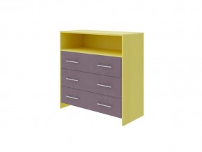 PROxSON Комод Свен (ЛДСП Лимонная+ткань Лимонный/Тетра Слива) 90x40 в Уфе - ufa.mebel24.online | фото
