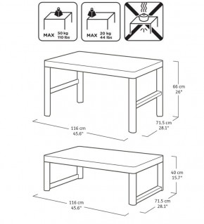 Раскладной стол Лион с регулируемой высотой столешницы (Lyon rattan table) графит (h400/650) в Уфе - ufa.mebel24.online | фото 4