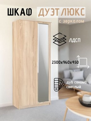 Шкаф 2-х створчатый Дуэт Люкс с зеркалом в Уфе - ufa.mebel24.online | фото 7