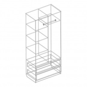Шкаф 2-ств. с 2 ящиками "Бьянко" в Уфе - ufa.mebel24.online | фото 5