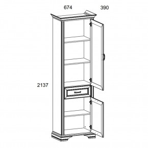 Шкаф 2D1S, MONAKO, цвет Сосна винтаж/дуб анкона в Уфе - ufa.mebel24.online | фото 3