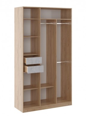 Шкаф 3 двери Глэдис М23 (Дуб Золотой/Цемент светлый) в Уфе - ufa.mebel24.online | фото 2