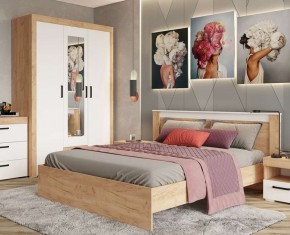 Шкаф 3-х створчатый Адель дуб крафт золотой/белый в Уфе - ufa.mebel24.online | фото 3