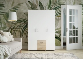 Шкаф 3-х створчатый с ящиками VICTOR (Сонома-Белый) в Уфе - ufa.mebel24.online | фото 3