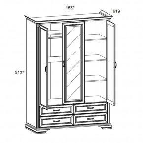 Шкаф 3D4S Z, MONAKO, цвет Сосна винтаж в Уфе - ufa.mebel24.online | фото 1