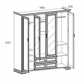 Шкаф 4D2S Z , MONAKO, цвет Сосна винтаж в Уфе - ufa.mebel24.online | фото