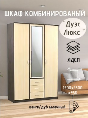 Шкаф комбинированный Дуэт Люкс с зеркалом в Уфе - ufa.mebel24.online | фото 3