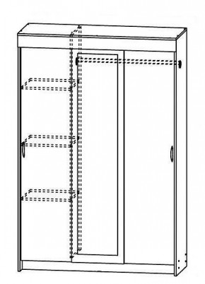 Шкаф-купе Бассо 1300 (Венге/Дуб белфорд) в Уфе - ufa.mebel24.online | фото 2