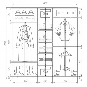 Шкаф-купе ХИТ 22-4-20-222 (420) в Уфе - ufa.mebel24.online | фото 2