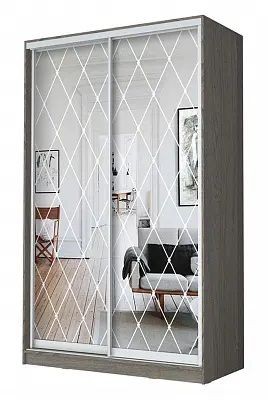 Шкаф-купе ХИТ 24-4-12/2-66 РОМБ БОЛЬШОЙ в Уфе - ufa.mebel24.online | фото