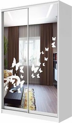 Шкаф-купе ХИТ 24-4-15-66 БАБОЧКИ в Уфе - ufa.mebel24.online | фото