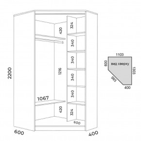 Шкаф-купе ХИТ-У-R-22-64-55 в Уфе - ufa.mebel24.online | фото 4
