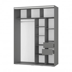 Шкаф-купе Крафт-6 1.6 м ШКК-06 (графит) в Уфе - ufa.mebel24.online | фото 2