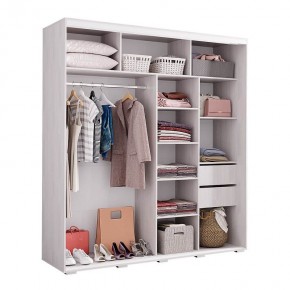 Шкаф-купе Крафт-7 ясень белый в Уфе - ufa.mebel24.online | фото 3