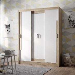 Шкаф-купе Смарт ШКК-06 (дуб сонома/белый) в Уфе - ufa.mebel24.online | фото