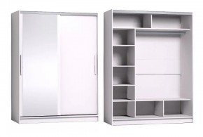 Шкаф-купе Strike/Страйк 1600 с зеркалом (Зеркало/ЛДСП) Белый в Уфе - ufa.mebel24.online | фото
