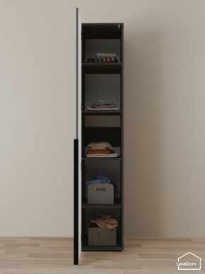 Шкаф Linnea MHR-1-2 2050х400х510 (Графит-М 11.1.25) в Уфе - ufa.mebel24.online | фото 4