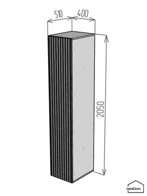 Шкаф Linnea MHR-1-3 2050х400х510 (ДВ-М 11.1.25) в Уфе - ufa.mebel24.online | фото 2