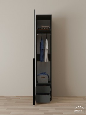 Шкаф Linnea MHR-1-3 2050х400х510 (Графит-М 11.1.25) в Уфе - ufa.mebel24.online | фото 6