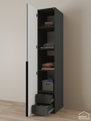 Шкаф Linnea MHR-1-4 2050х400х510 (Графит-М 11.1.25) в Уфе - ufa.mebel24.online | фото 6