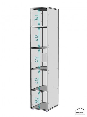 Шкаф Linnea MHR-1PO-2 2050х400х510 (Белый-М 11.1.2) в Уфе - ufa.mebel24.online | фото 3