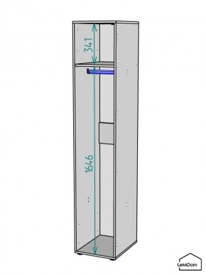 Шкаф Linnea MHR-1PO 2050х400х510 (Белый-М 11.1.2) в Уфе - ufa.mebel24.online | фото 3
