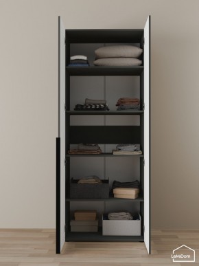 Шкаф Linnea MHR-2-2 2050х800х510 (Графит-М 11.1.25) в Уфе - ufa.mebel24.online | фото 4