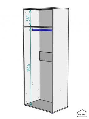 Шкаф Linnea MHR-2PO 2050х800х510 (Белый-М 11.1.2) в Уфе - ufa.mebel24.online | фото 3