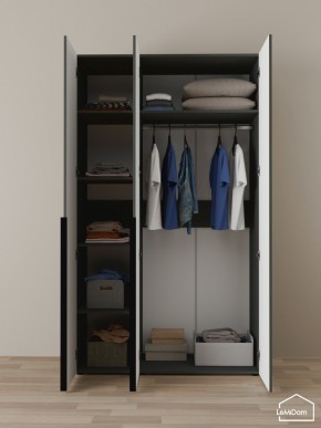 Шкаф Linnea MHR-3-1 2050х1200х510 (Графит-М 11.1.25) в Уфе - ufa.mebel24.online | фото 4