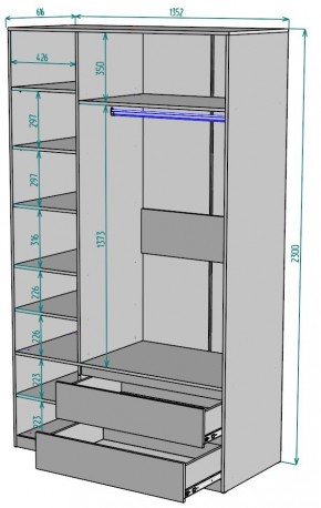 Шкаф Мальта H216 в Уфе - ufa.mebel24.online | фото 2