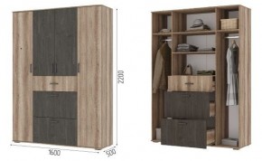 Шкаф Нельсон ШК03 Дуб каньон/железный камень в Уфе - ufa.mebel24.online | фото 2