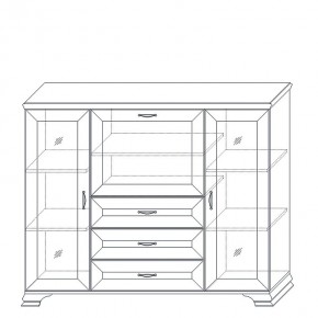 Шкаф низкий (2 стеклодвери) Сиена в Уфе - ufa.mebel24.online | фото 4