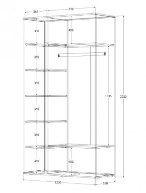 Шкаф Норден 1200 (Дуб Крафт белый) в Уфе - ufa.mebel24.online | фото 3