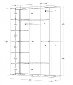 Шкаф Норден 1600 (Белый текстурный) в Уфе - ufa.mebel24.online | фото 3