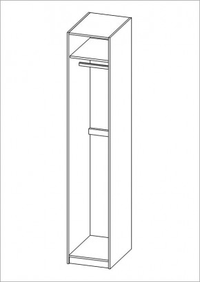 Шкаф ПЕГАС однодверный с рамочным фасадом, цвет Дуб Венге в Уфе - ufa.mebel24.online | фото 3