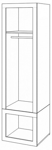 Шкаф платяной Toivo ТОЙ ШК 60/60 Д в Уфе - ufa.mebel24.online | фото 2