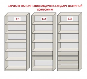 Шкаф распашной серия «ЗЕВС» (PL3/С1/PL2) Серый камень/Небраска натуральный в Уфе - ufa.mebel24.online | фото 6