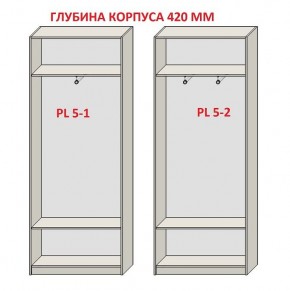 Шкаф распашной серия «ЗЕВС» (PL3/С1/PL2) Серый камень/Небраска натуральный в Уфе - ufa.mebel24.online | фото 8