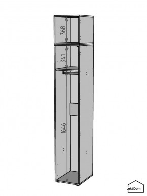 Шкаф с антресолью Linnea MHR-1A-1 2450х400х510 (Белый-М 11.1.2) в Уфе - ufa.mebel24.online | фото 3