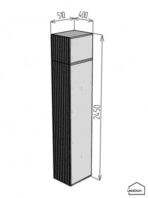 Шкаф с антресолью Linnea MHR-1A-2 2450х400х510 (Белый-М 11.1.2) в Уфе - ufa.mebel24.online | фото 2