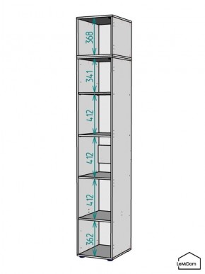 Шкаф с антресолью Linnea MHR-1A-2 2450х400х510 (Белый-М 11.1.2) в Уфе - ufa.mebel24.online | фото 3